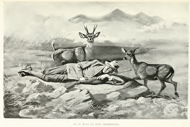 Foto 1 - Dibujo de hombre y huemul